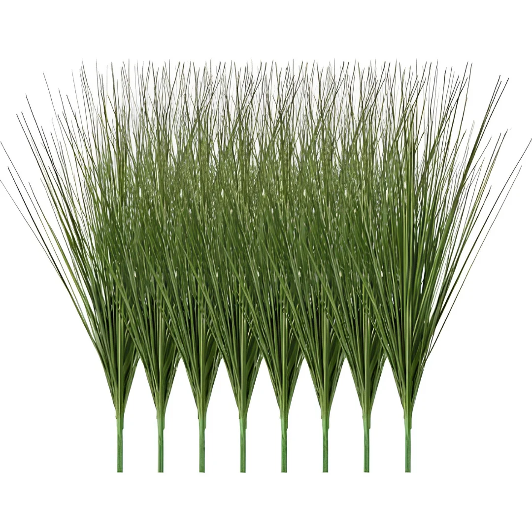 24 Bundles Artificial Onion Grass Plants UV Resistant Faux Shrubs image 1