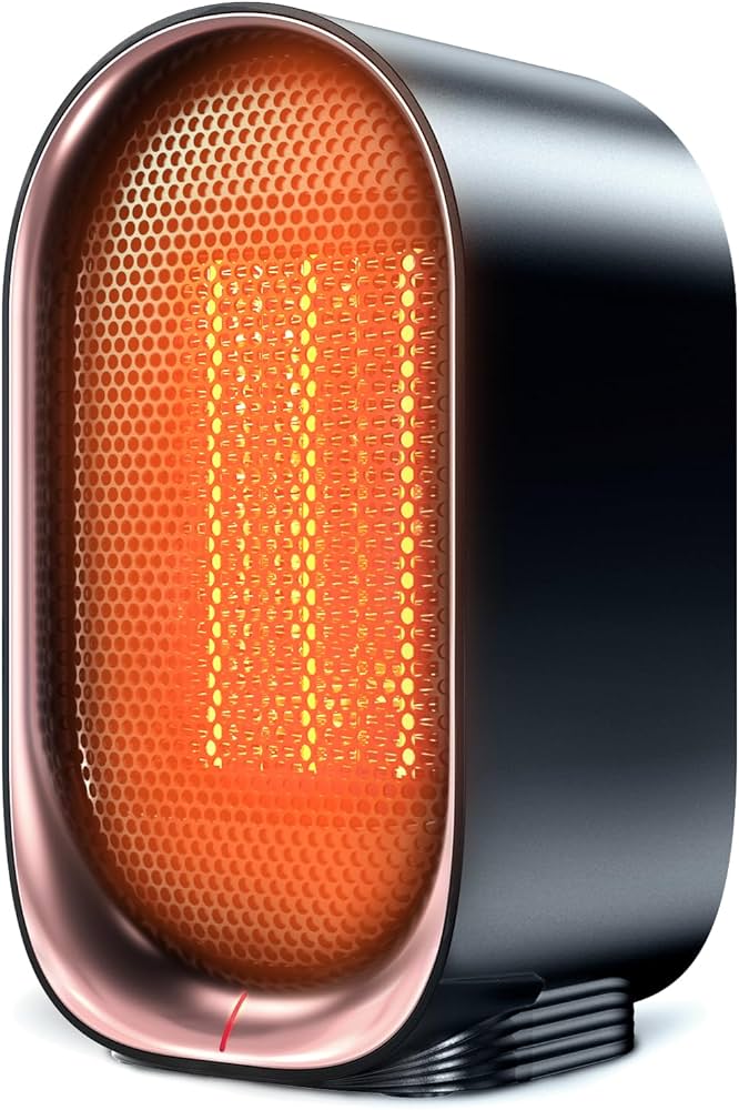 Space Heater, Portable Small Heaters for Indoor Use, Electric Desk Heater with Overheat and Tip-Over Protection, Mini Personal Heaters for Home Office Workspace, Blue