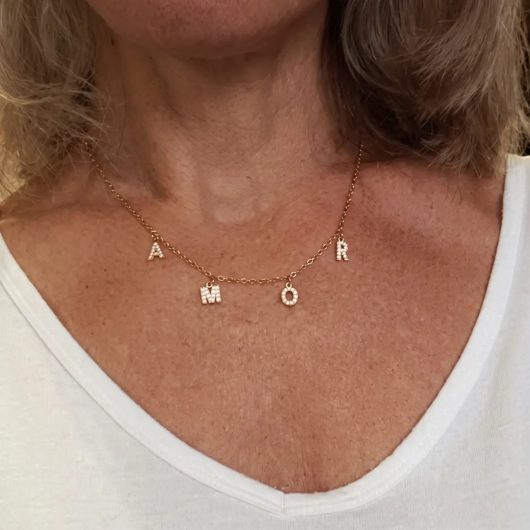 Custom Name Necklace Personalized Zirconia Choker