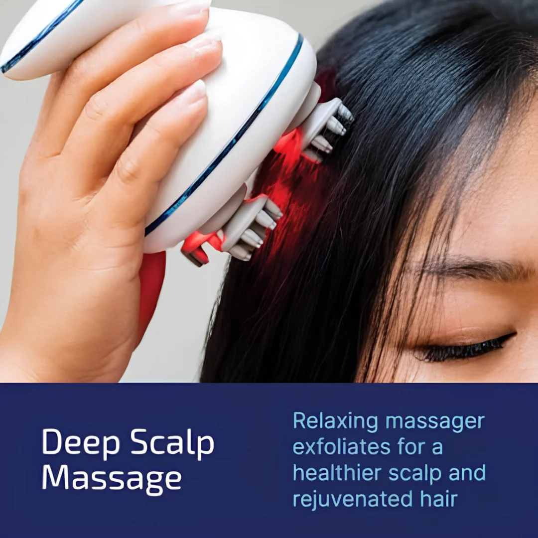 Electric Scalp Head Massager with Red Light and Vibration image 2