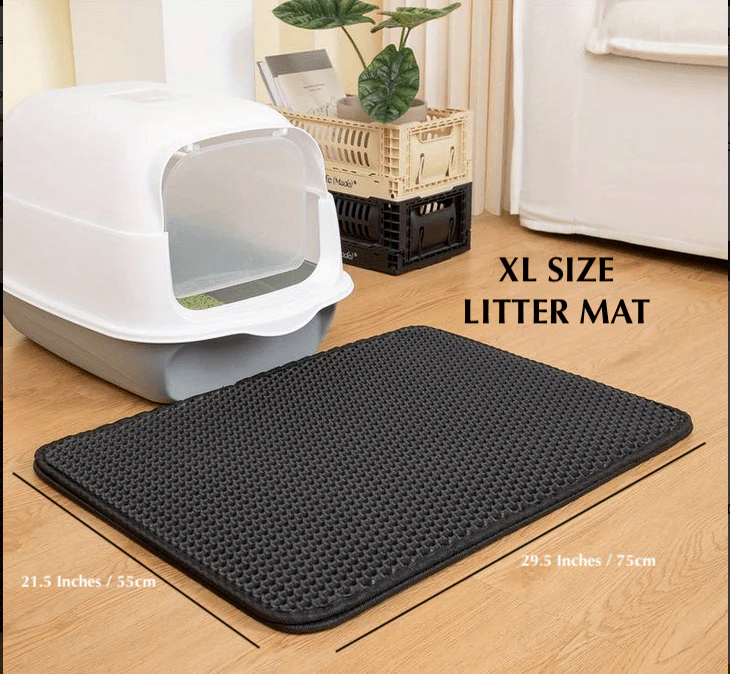 Cat Litter Mat Double Layer Cat Litter Pad Waterproof Anti-Slip Sand Bowl Filter Mat Sandbox Mat for Cat Multiple sizes