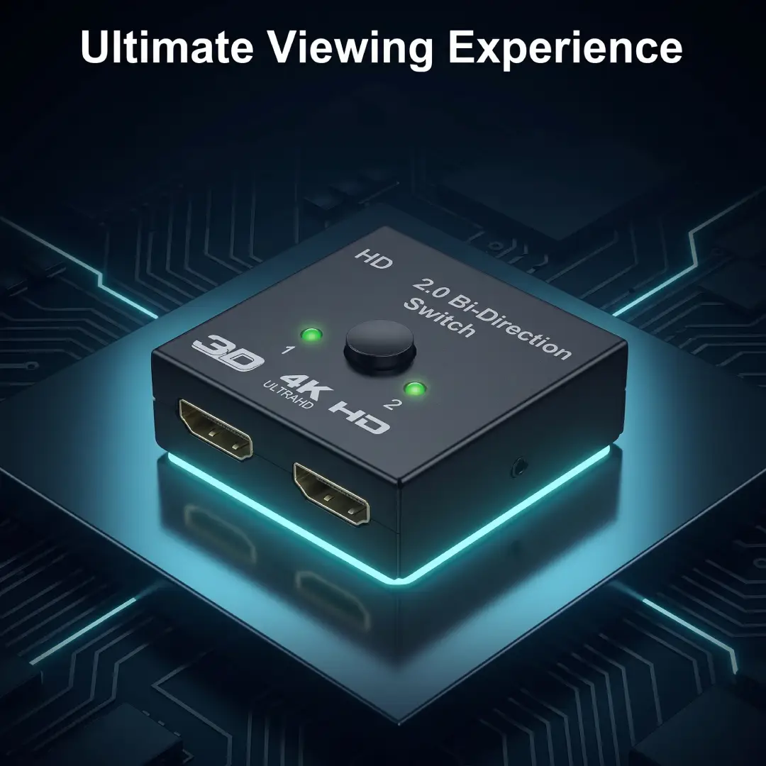 4K Bi-Directional HDMI 2.0 Switch Splitter 1x2/2x1 Adapter for PS4, TV & More image 4