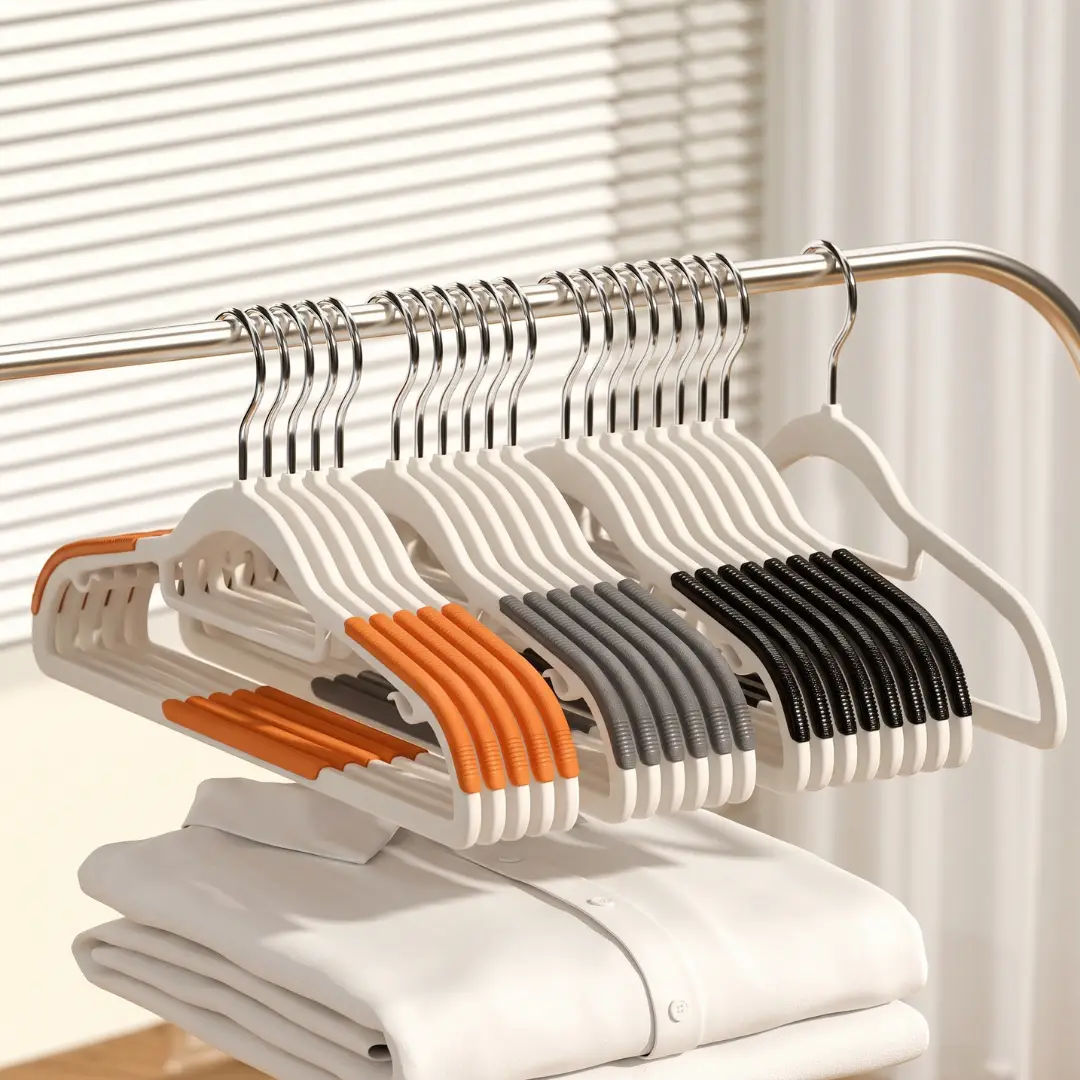 30-Pack Velvet Hangers with Clips, Heavy-Duty Non-Slip Clothes Hangers for Wardrobe Organization image 6