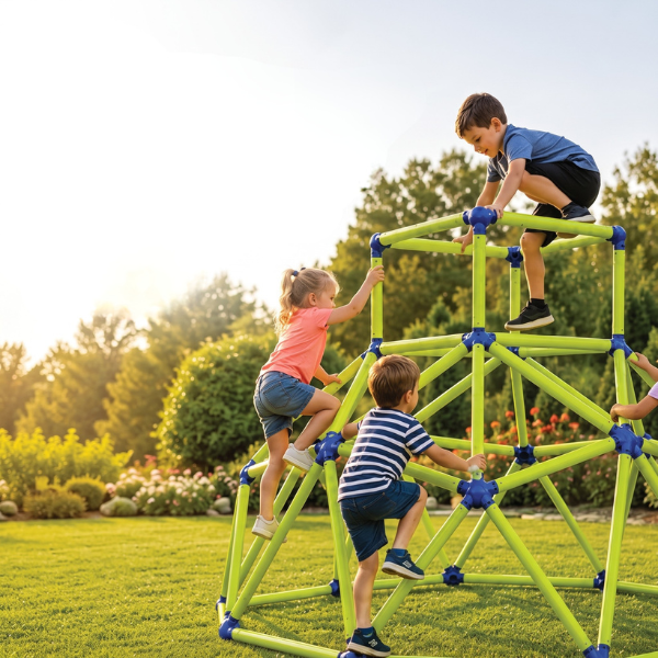 Kids Climbing Tower with Monkey Bars – Indoor & Outdoor Climbing Dome Playset for Ages 3–8