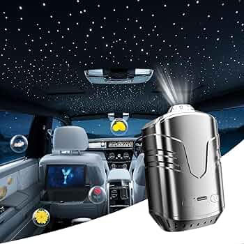 Star Lights for Car, Star Projector with Air Freshener, Ceiling Ambient Light with 6 Scents, Auto On/Off, Vent Clip Accent Light with Diffuser (Starry)