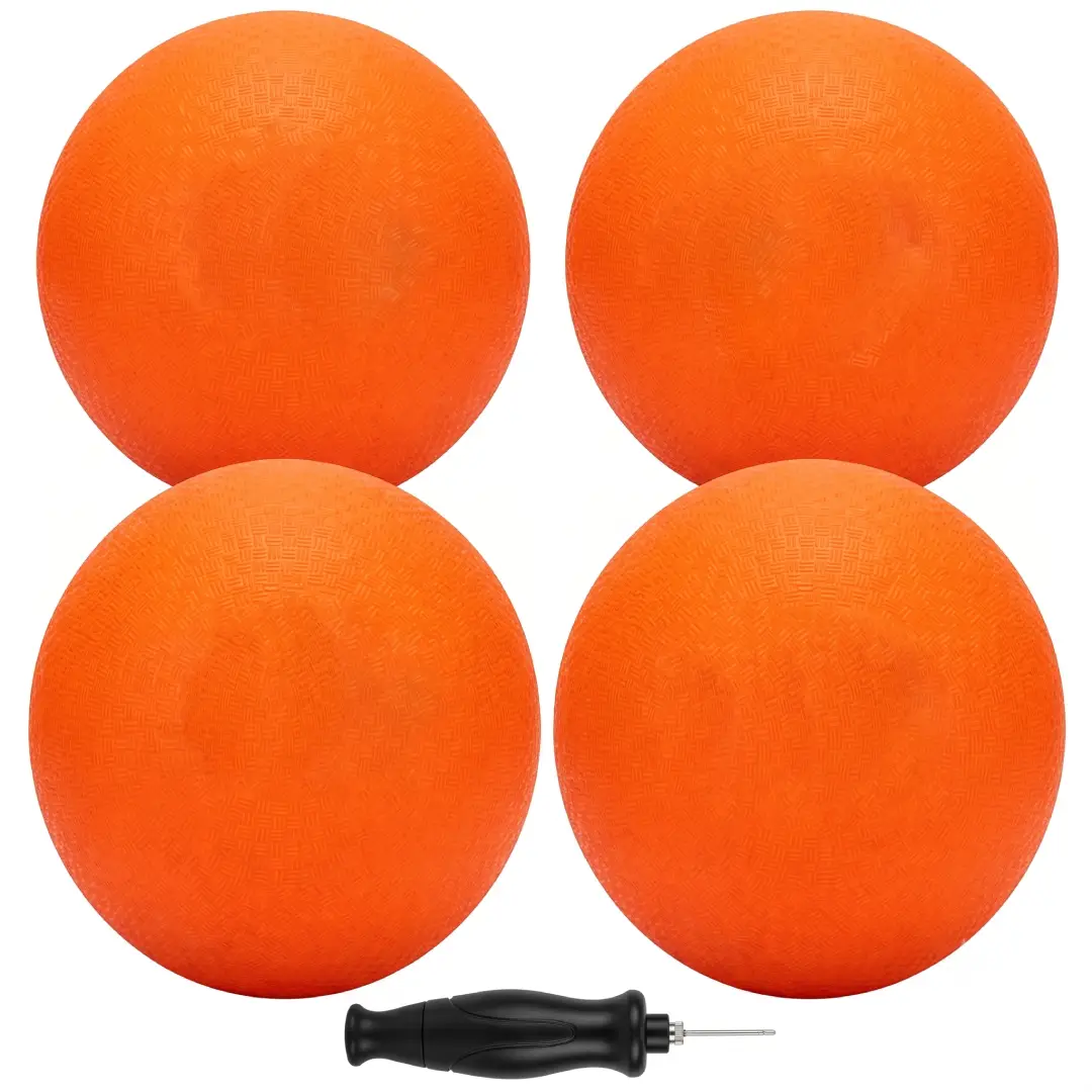 AppleRound 8.5 Inch Dodgeball Playground Balls 4 Pack with Pump image 2