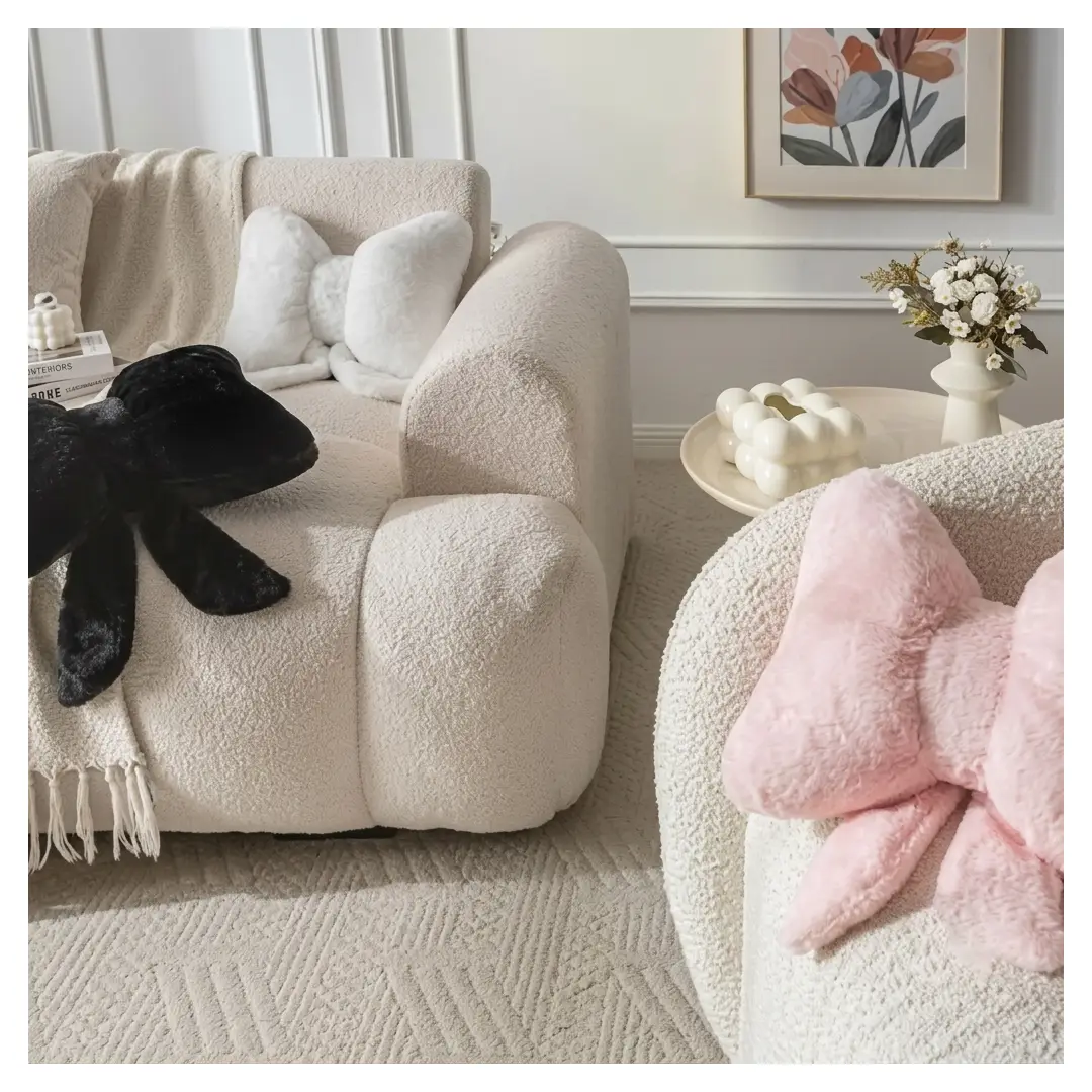Pink Butterfly Bow Throw Pillow for Bed and Sofa Decor image 2