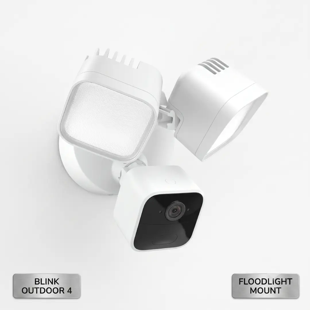 Blink Wired Floodlight Camera with 2600 Lumens and Siren