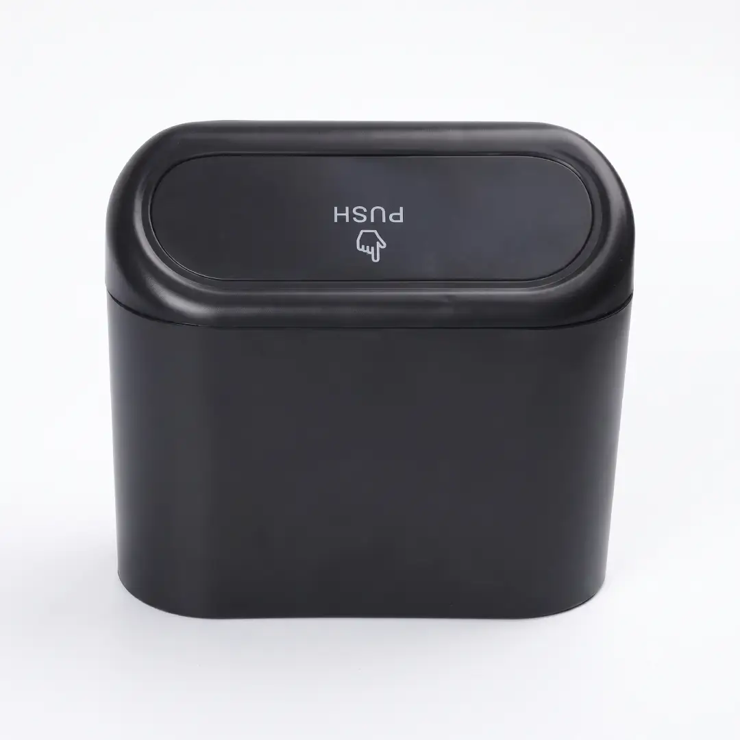 Car Trash Can with Lid Portable Hanging Vehicle Trash Bin image 6