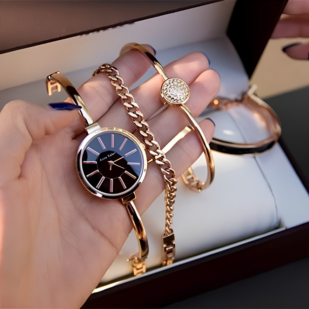 Anne Klein Women’s Bangle Watch and Bracelet Set