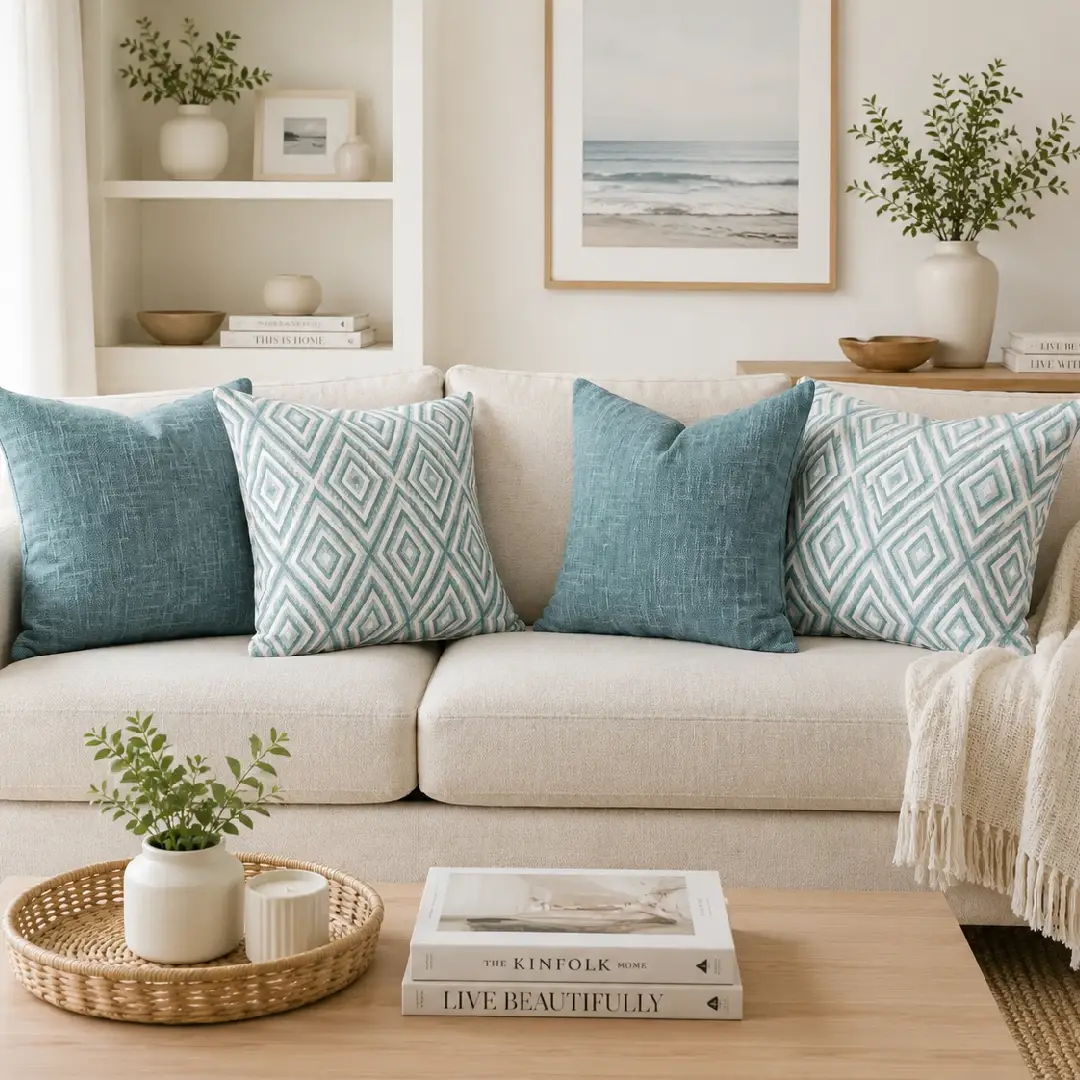 Set of 4 Decorative Throw Pillow Covers 18x18 image 4