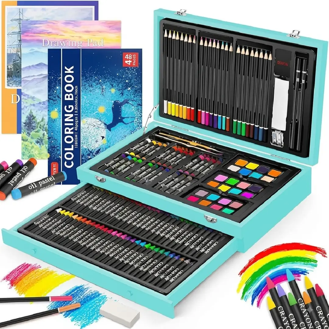 150-Piece Deluxe Art Set – Drawing, Painting & Coloring Kit image 7