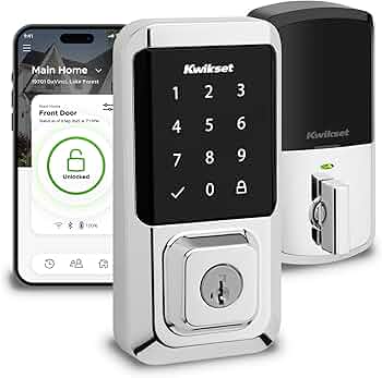 Kwikset Halo Wi-Fi Smart Lock, Keyless Entry Door Deadbolt, Geofence Auto-Unlock, Grade AAA Certified, No Hub Required Easy Install, Satin Nickel Lifetime Finish Warranty, Touchscreen