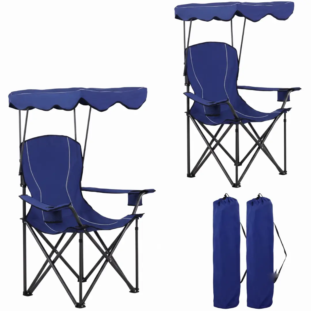 Camping Chair with Canopy Folding Outdoor Chair with Shade