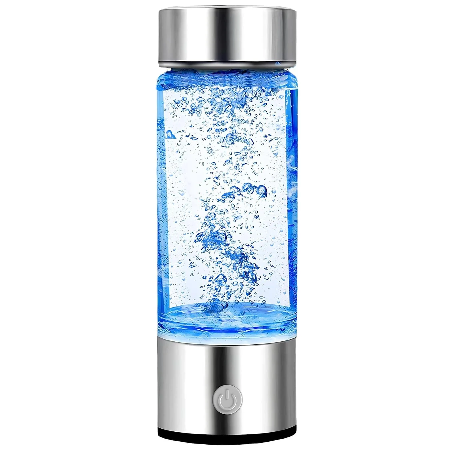 Hydrogen Water Bottle Generator 2026 with 6000 PPB SPE/PEM Technology Glass Bottle for Kidney Health Silver Touch Gift for Fami