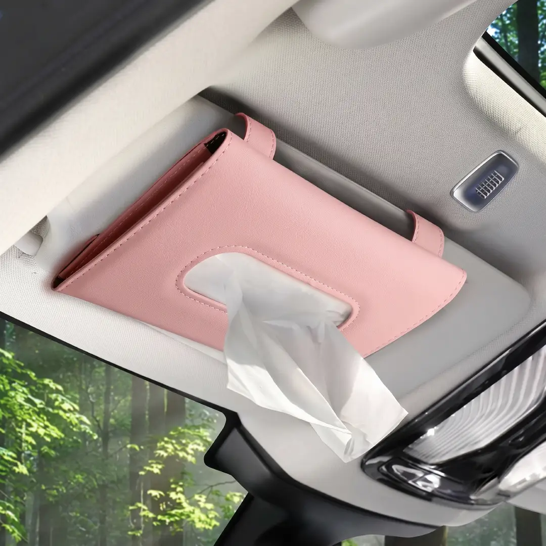 Car Sun Visor Tissue Holder with 7 Tissue Refills image 5