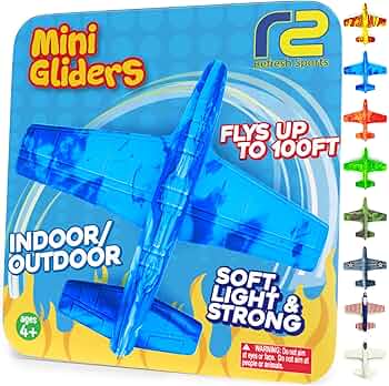Airplane Toy Foam Airplanes for Kids - Best Easter Stuffers for Boys & Girls - Easy Throwing Air Planes - Gift Idea Toy Games - Styrofoam Plane Glider - Great Gifts for Ages 4 5 6 7 8 9+ Year Old
