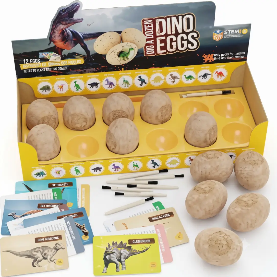 Dan&Darci Dig a Dozen Dino Egg Kit for Kids image 1