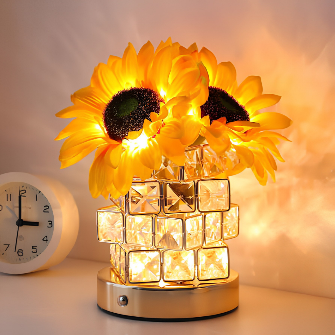 Rechargeable Sunflower Table Lamp Cordless Touch Dimmable Night Light