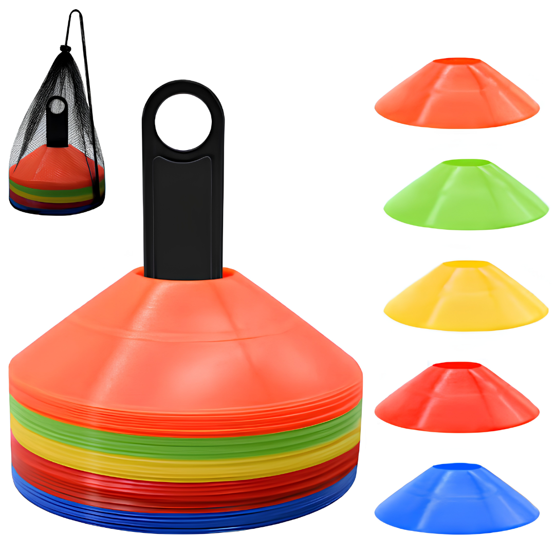 Agility Soccer Disc Cones with Carry Bag for Sports Training