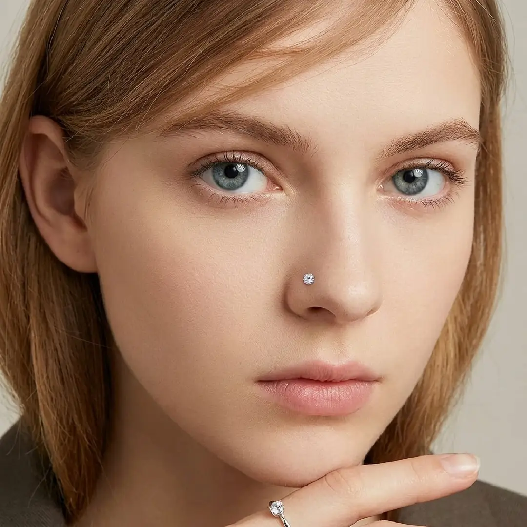 12 Pcs Surgical Steel Nose Rings and Studs Set 20G image 2