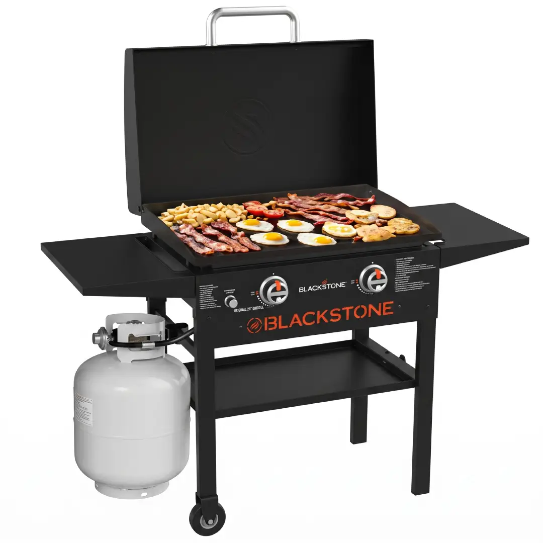 Blackstone 1883 Original 28 Inch Griddle with Hood and Side Shelves