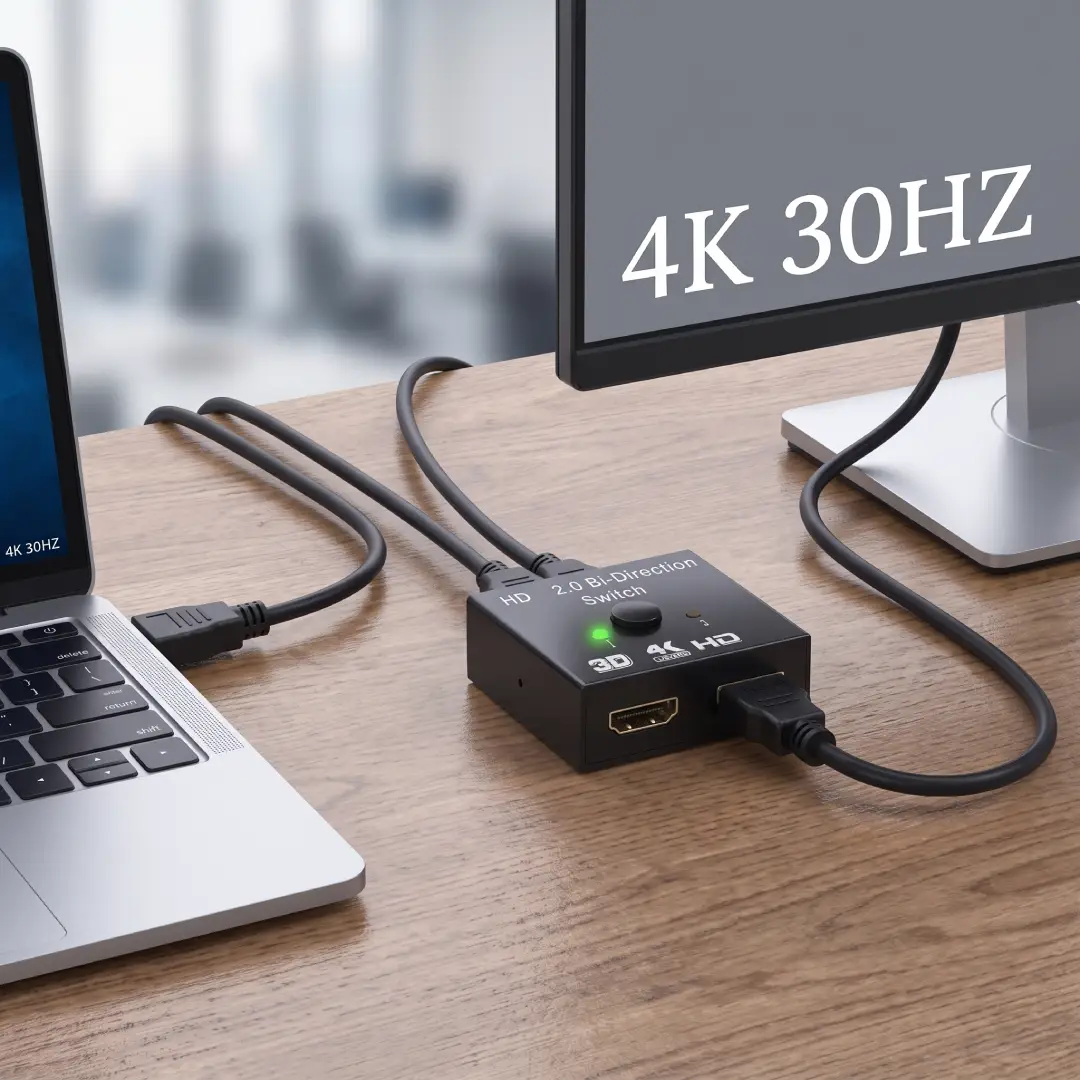 4K Bi-Directional HDMI 2.0 Switch Splitter 1x2/2x1 Adapter for PS4, TV & More image 3