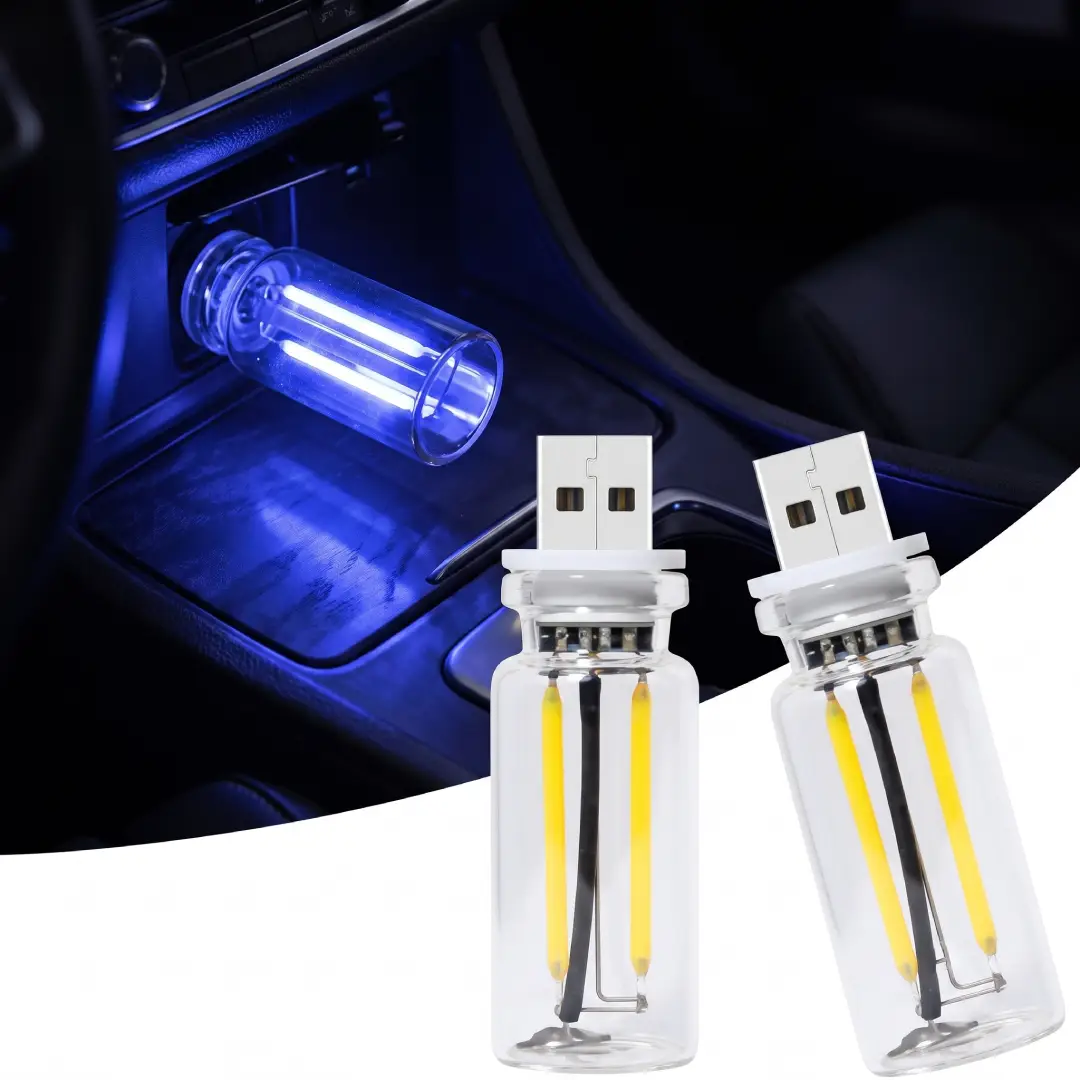 Car USB Night Light Touch Dimmable Mini Ambient Interior Light image 9