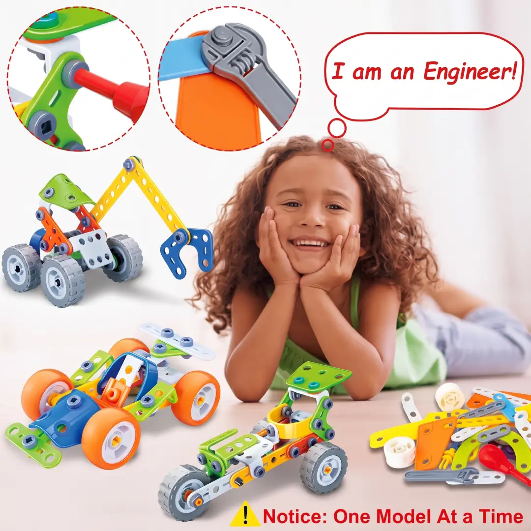 10-in-1 STEM Building Toys for Kids Ages 4–8+ – Educational Construction & Learning Activity Set for Boys & Girls image 3