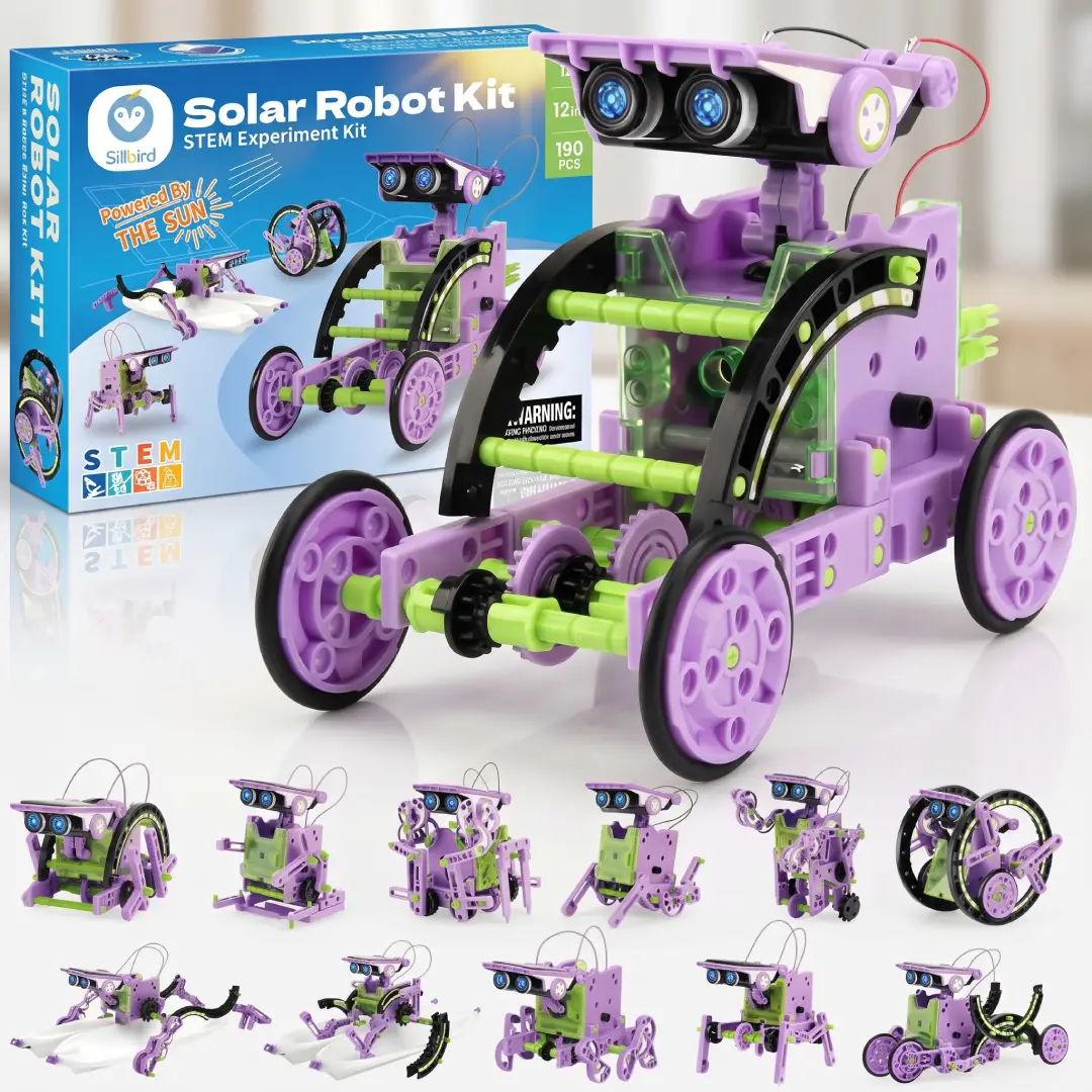 Sillbird 12-in-1 Solar Robot Building Kit – STEM Educational Construction Toy for Boys Ages 8–13 image 5