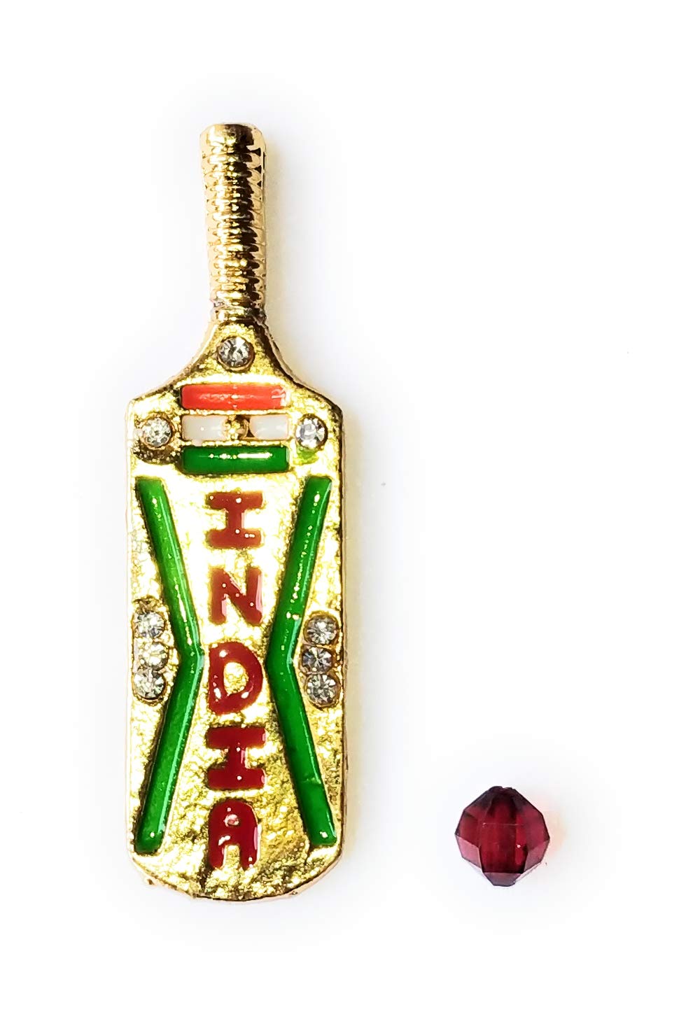 Generic Laddu Gopal Ji Bat & Ball (Cricket Sports Set) Golden & Diamond for God Krishna, Regular