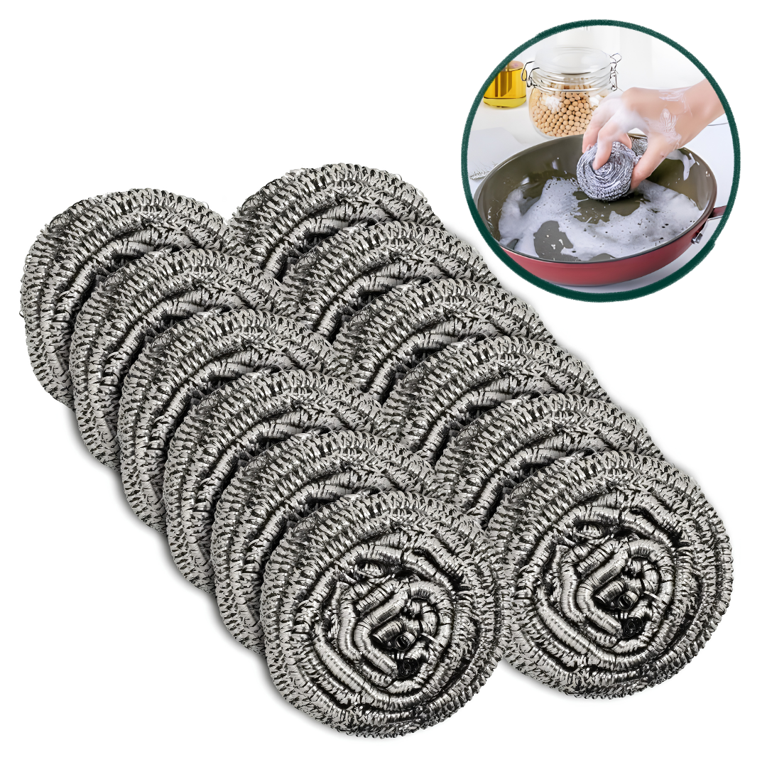 12 Pack Steel Wool Scrubber Pads for Dishes Pots and Pans image 3
