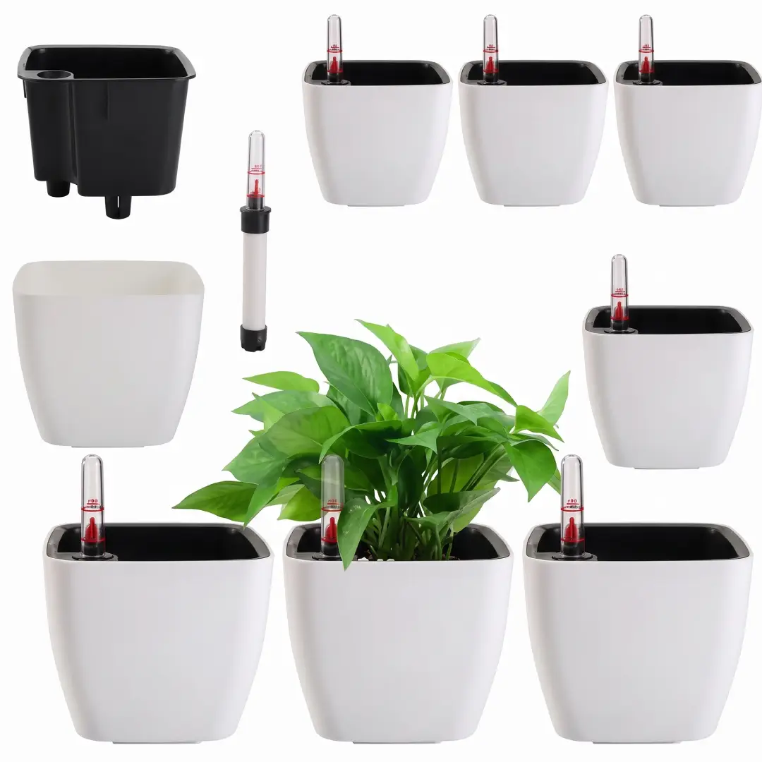 Self Watering Plant Pots with Water Level Indicator
