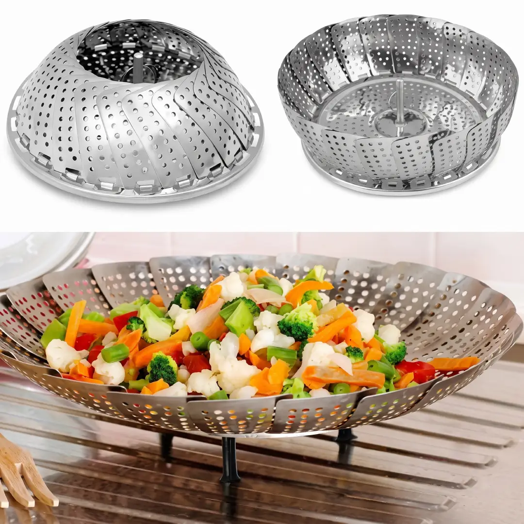 Stainless Steel Vegetable Steamer Basket for Pots image 1