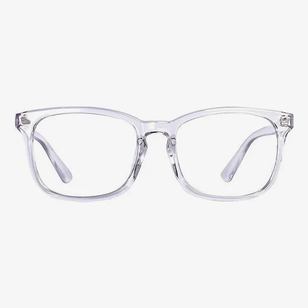 A Variety of Black-Framed Glasses with Prescription for Nearsighted Women, Trendy Large-Frame Slimming Eyeglass Frames, Blue Light Blocking Non-Prescription Glasses for Men