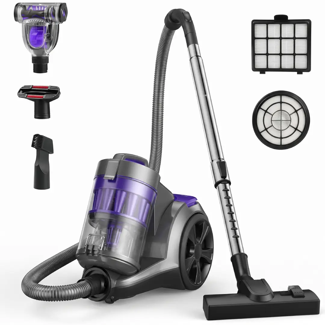 Aspiron 1700W Bagless Canister Vacuum Cleaner 45Kpa