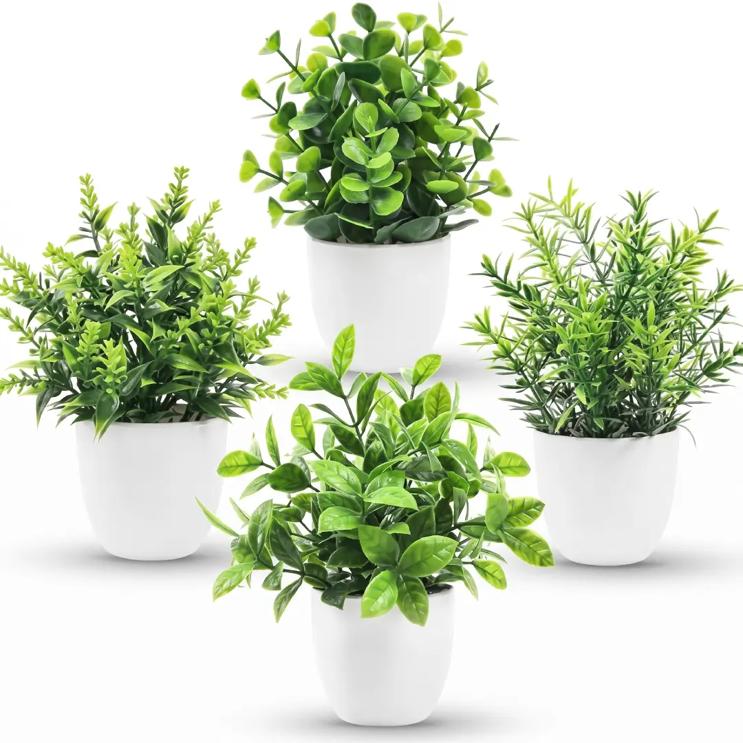 Der Rose 4 Pack Mini Artificial Potted Plants image 2
