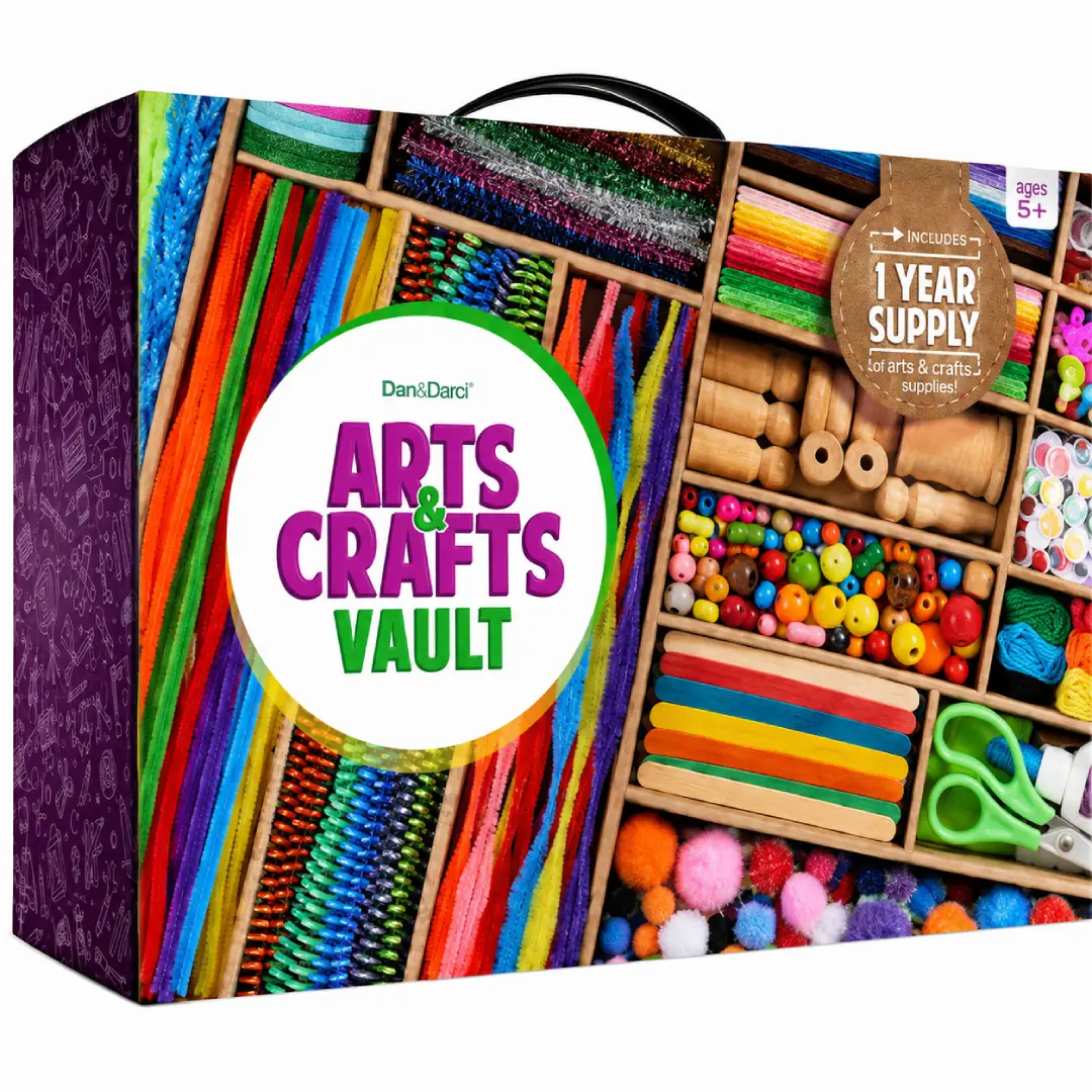 1,000-Piece Kids Arts & Crafts Kit – Creative Craft Supplies Set for DIY Projects image 2