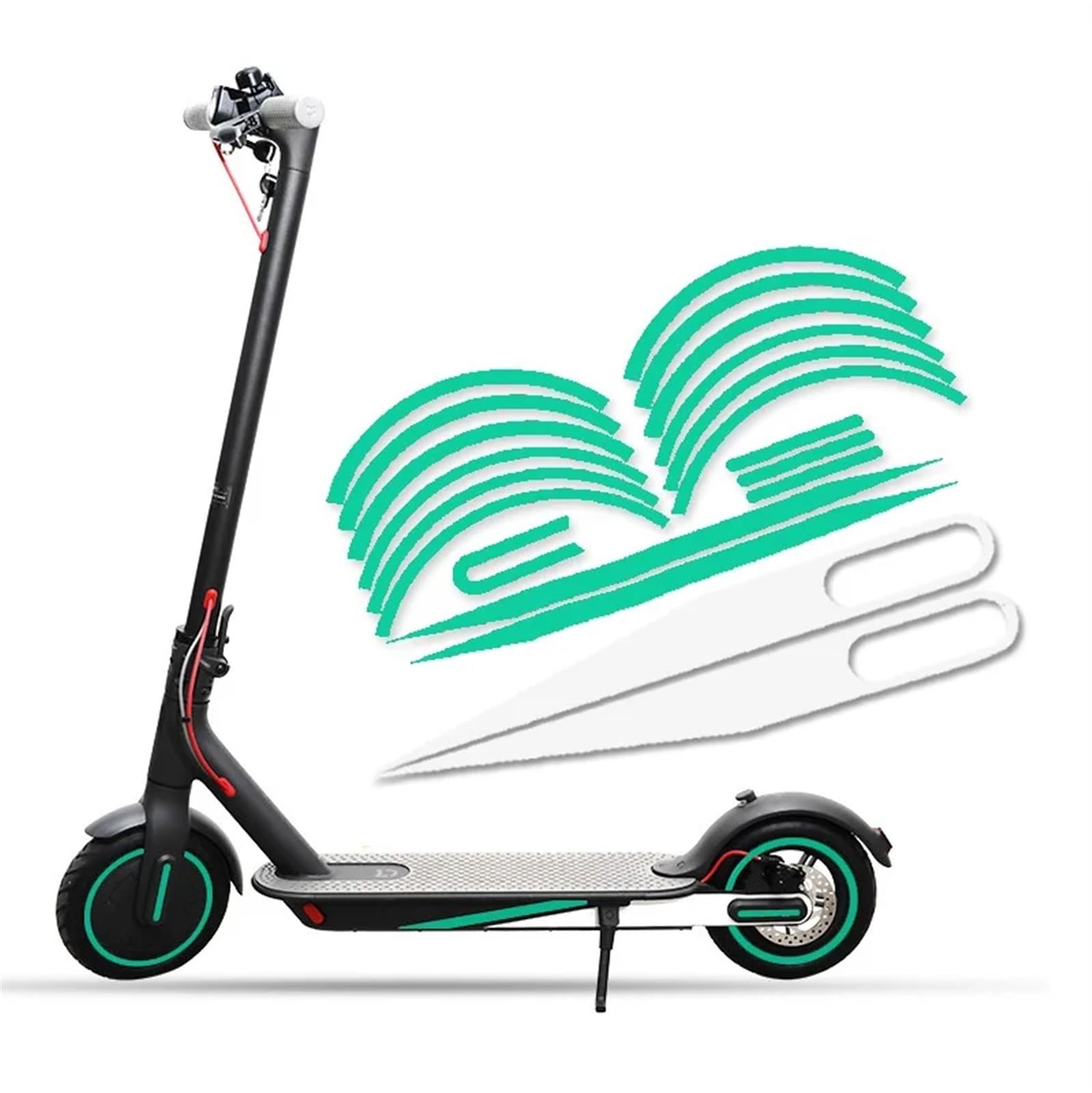Hot Night Riding Warning Strip for Xiaomi Mijia M365 Scooter Sticker Reflective PVC Scooter Decal Waterproof scooter accessories