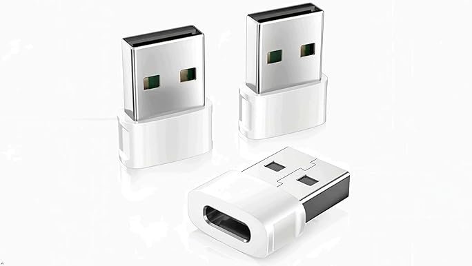 Elebase USB to USB C Adapter for iPhone 17 4Pack,USBC Female to A Male Car Charger Adapter,Type C Converter Apple 17e 16 Pro Max 15 14 Plus,iWatch Watch 11 10 Ultra 3,iPad Air,Samsung Galaxy S26,Black