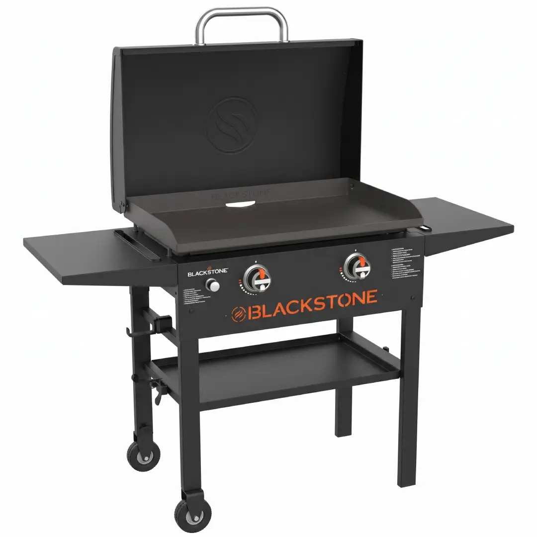 Blackstone 1883 Original 28 Inch Griddle with Hood and Side Shelves image 3