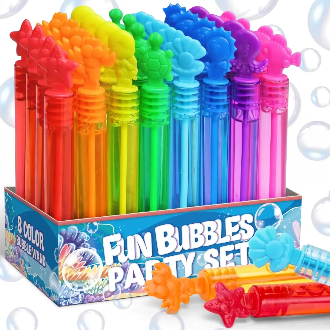 32 Pack Mini Bubble Wands for Kids Party Favors image 2
