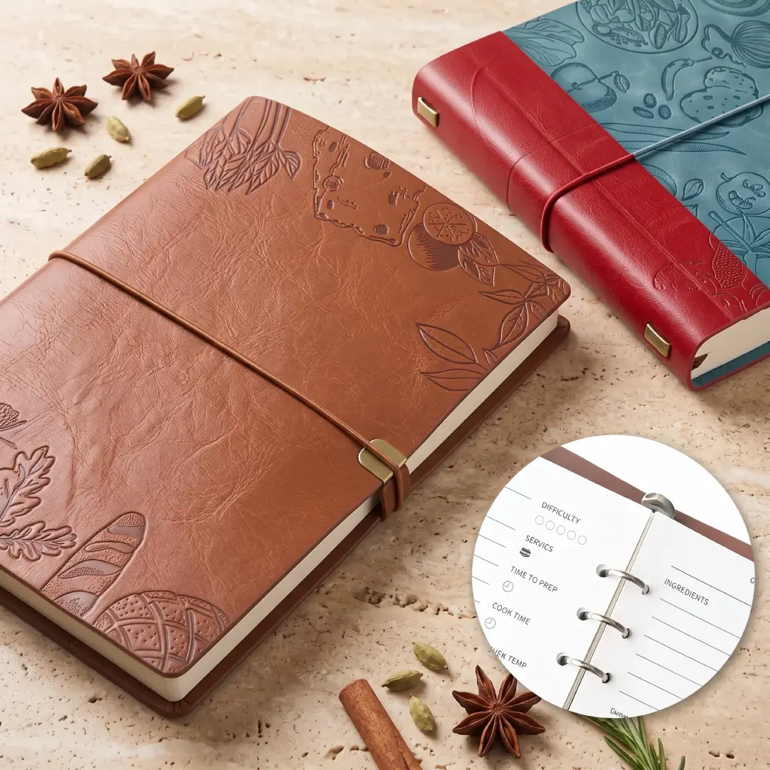 Leather Blank Recipe Book to Write Your Own Recipes image 3