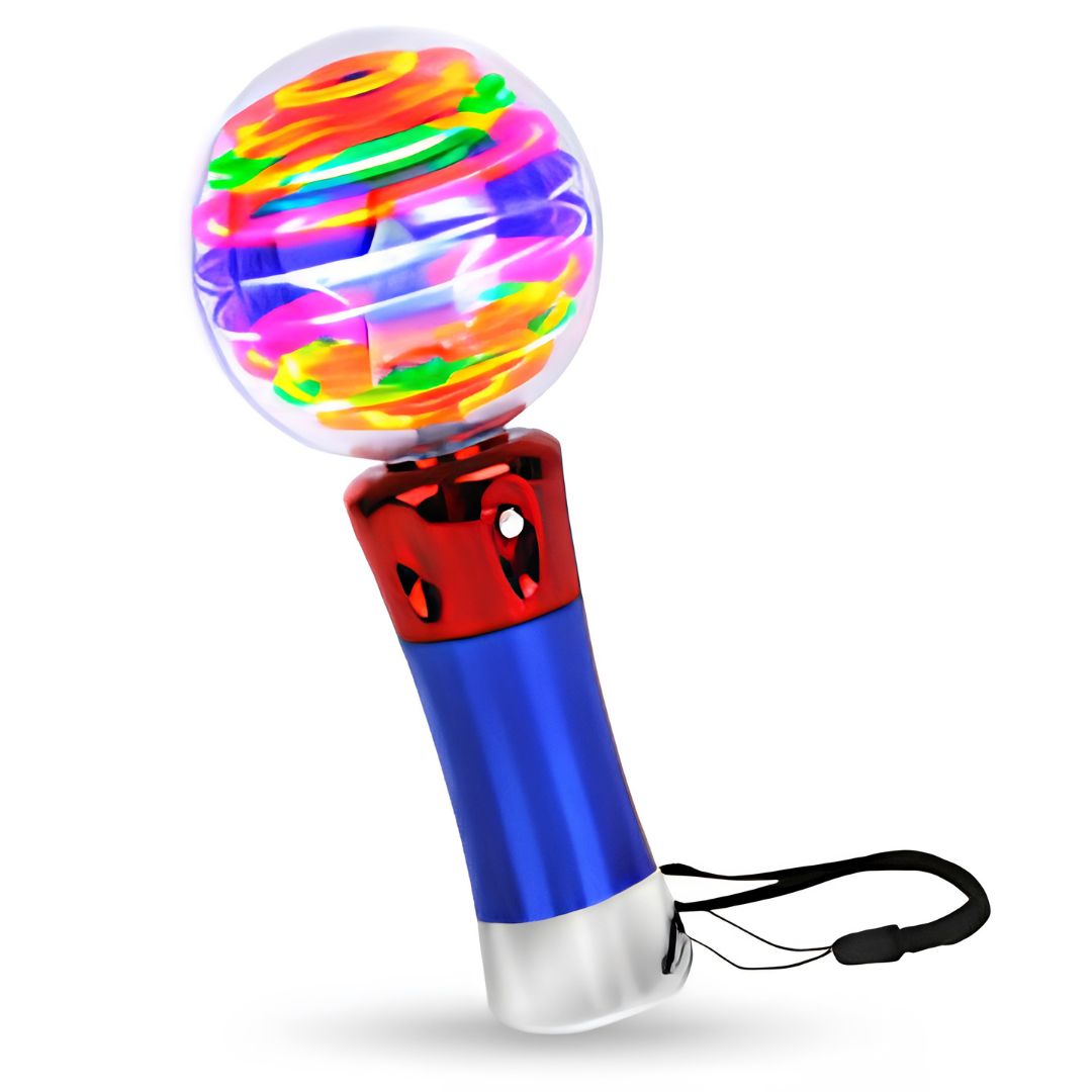 LED Spinning Light Up Toy Wand with Magic Ball