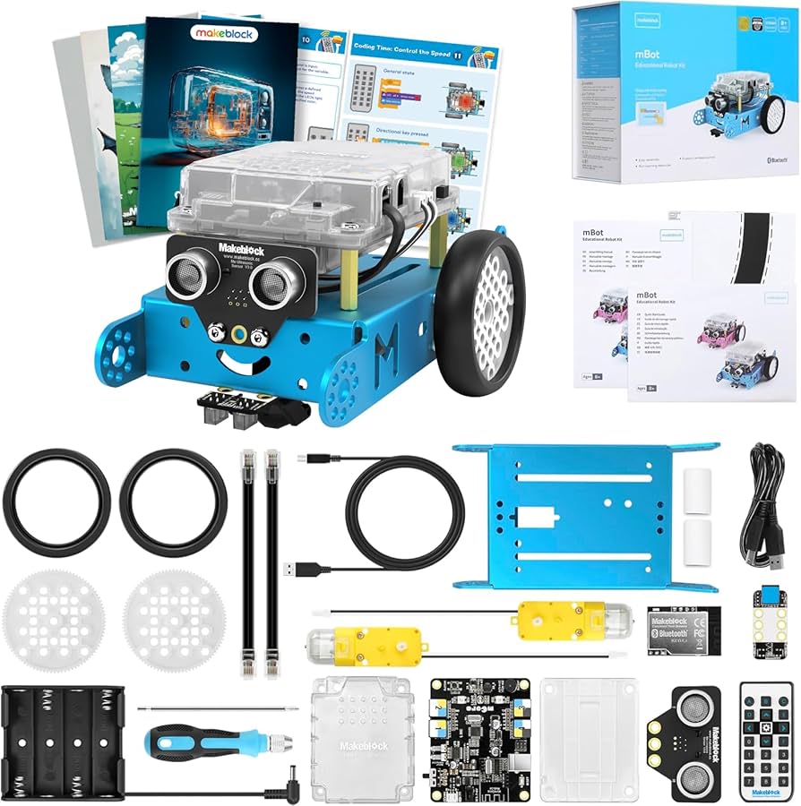 Makeblock mBot Robot Kit, Robotics for Kids Ages 8-12 Learn to Code with Scratch & Arduino, STEM Toys Science Kits for Kids Age 8-12 Boys and Girls Age 8+