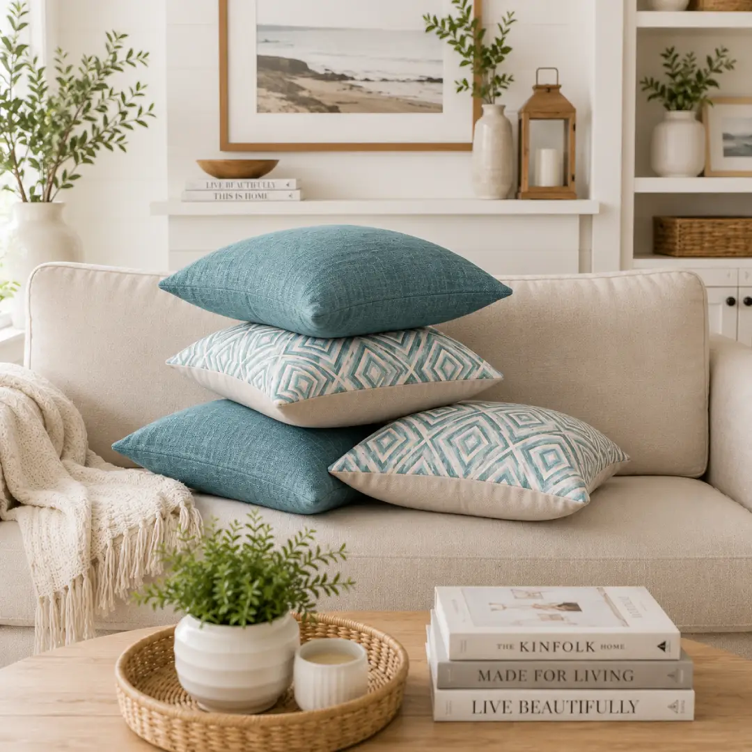 Set of 4 Decorative Throw Pillow Covers 18x18 image 2
