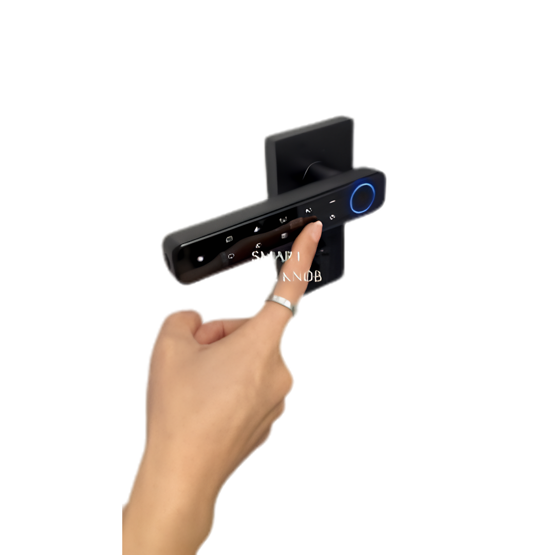 4-in-1 Smart Fingerprint Door Knob Lock with Keypad Code image 2