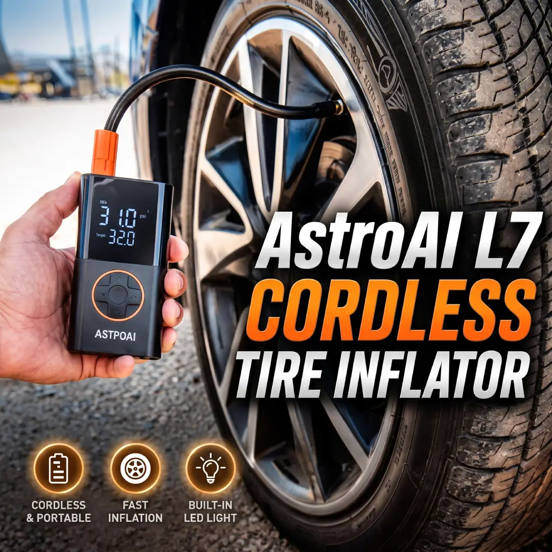 AstroAI L7 Cordless Tire Inflator Portable Air Compressor image 3