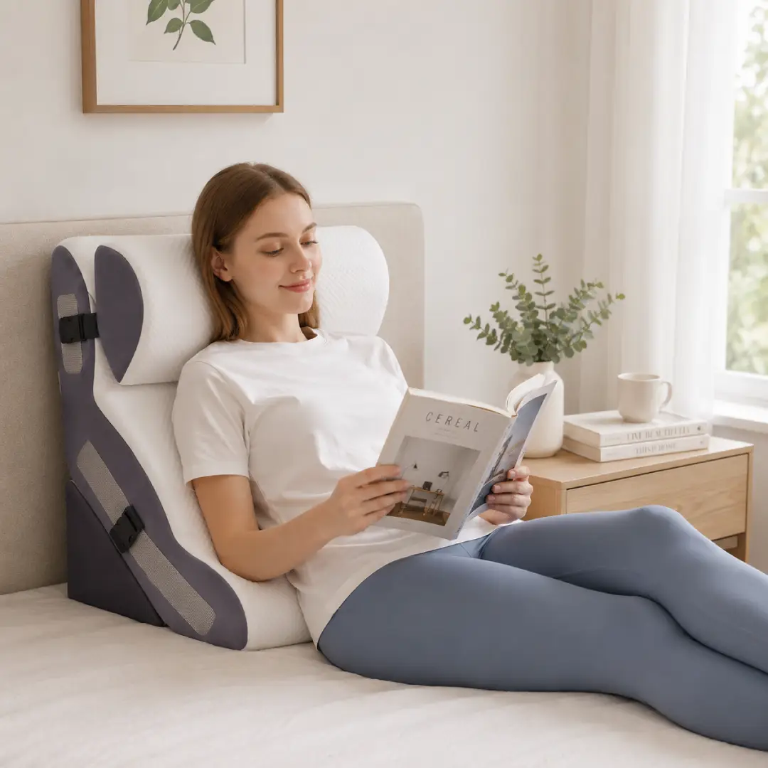 3 Piece Foam Wedge Pillow Set for Bed Sitting and Recovery image 4