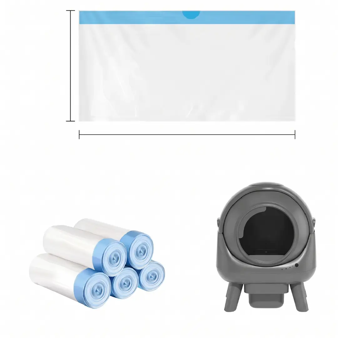 Els-pet Cat Litter Box Liners 55×33cm, Disposable Waste Bags for Automatic Self-Cleaning Cat Litter Boxes image 5